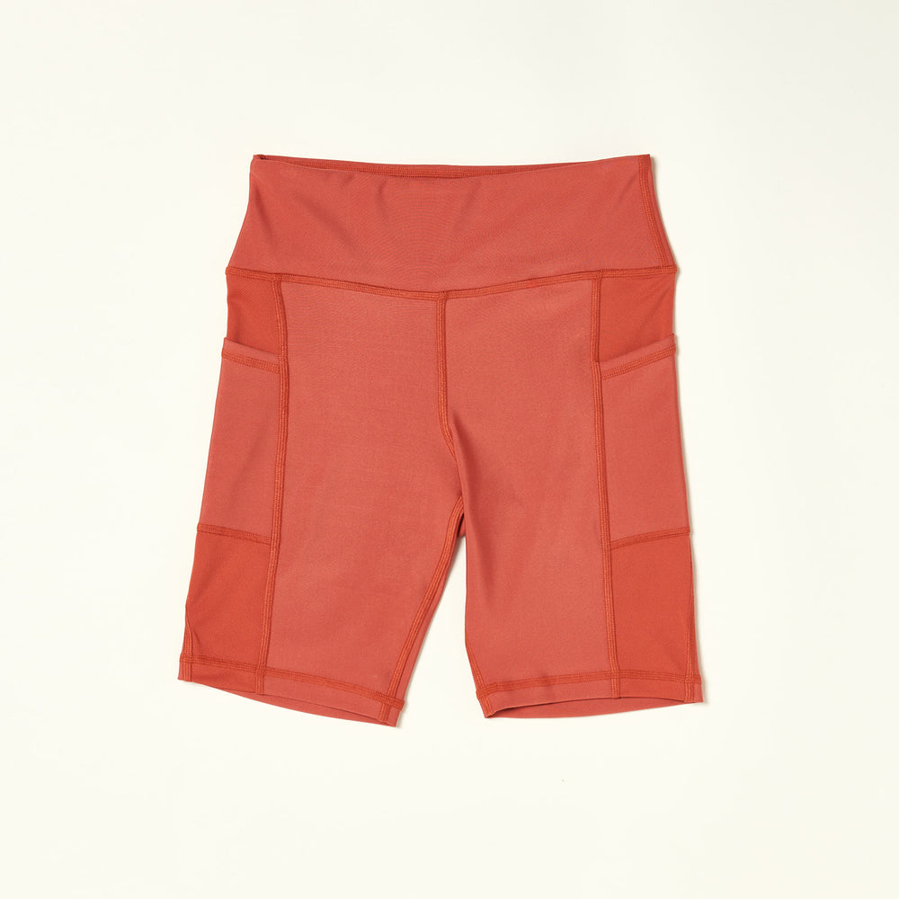 Copy of Copy of Recycled Poly Contrast Biker Shorts - ALAMAE